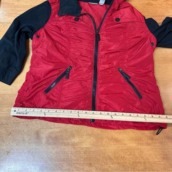 Zenergy By Chico’s Women’s Sz 1 US 8 M 3/4 Sleeve Full Zip Jacket Pockets Casual - Picture 7 of 11